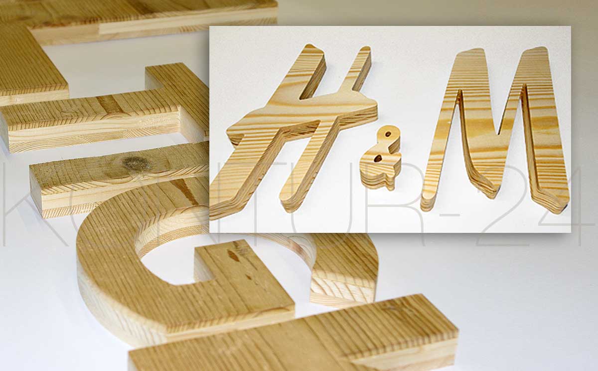 Holzbuchstaben Fichte 19mm
